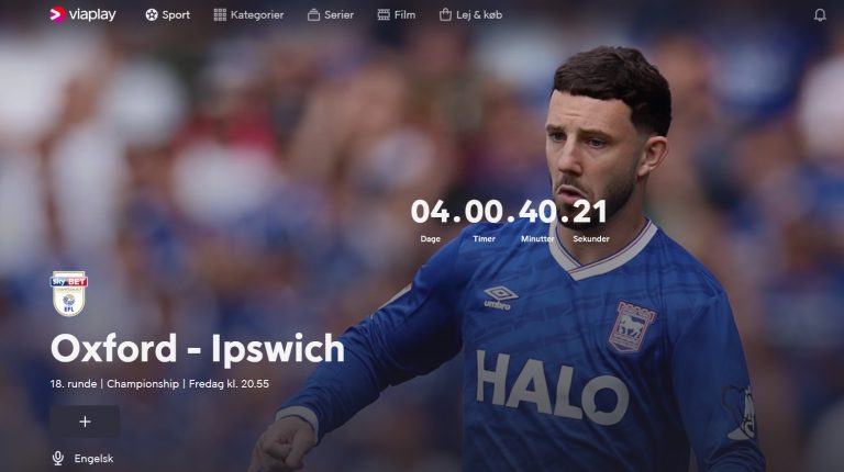 Oxford-Ipswich på Viaplay fredag
