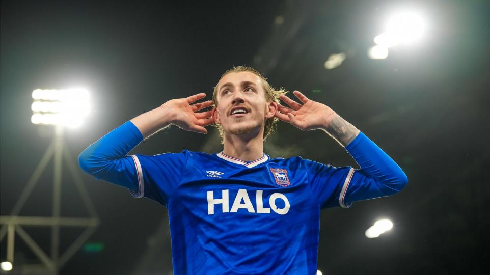 Jack Clarke celebrates af scoring against Bristol City