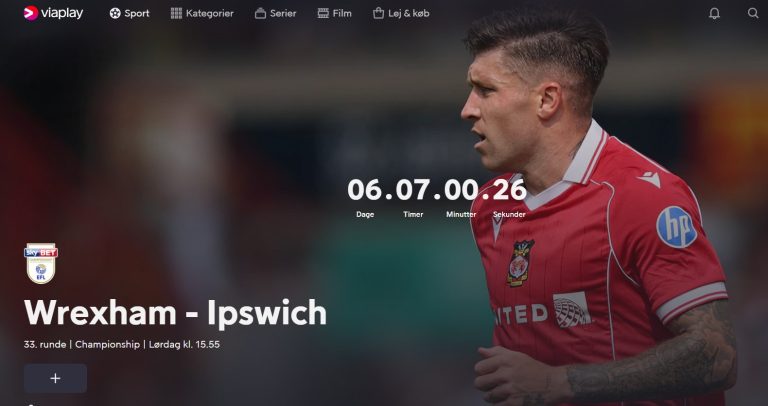 Revanche-opgøret mod Wrexham vises på Viaplay